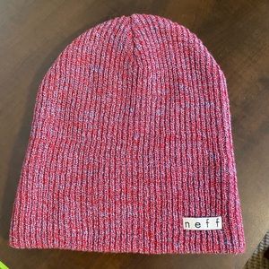 Neff Beanie Red & Lavender